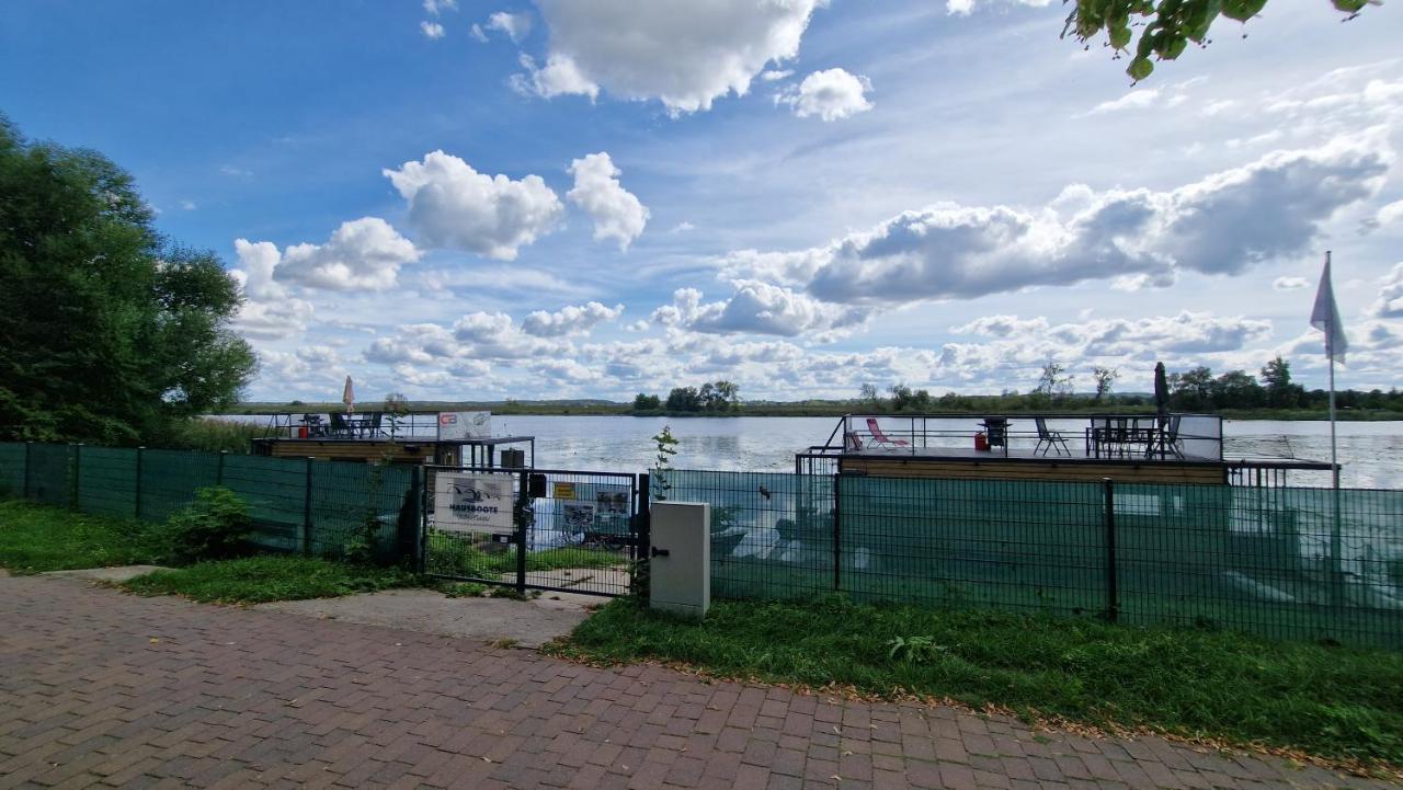 Hausboote Unteres Odertal Hausboot Kranich Hotel Schwedt Exterior foto